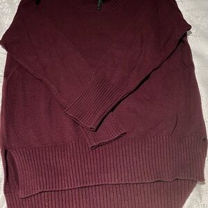 BCBGMaxAzria Deep Red Knit Top